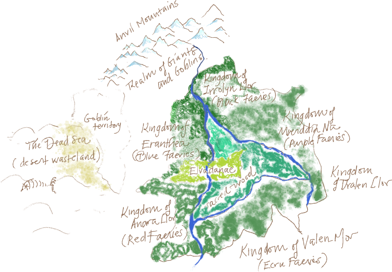 Map of the world of A Faerie Tail